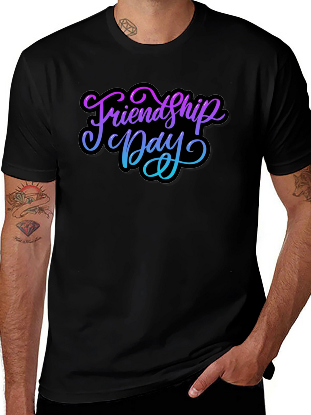 Friendship Day Black T-Shirt