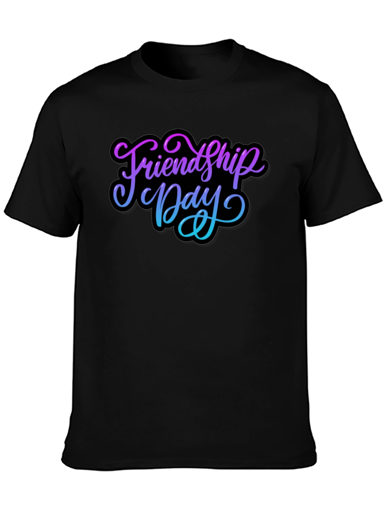 Friendship Day Black T-Shirt