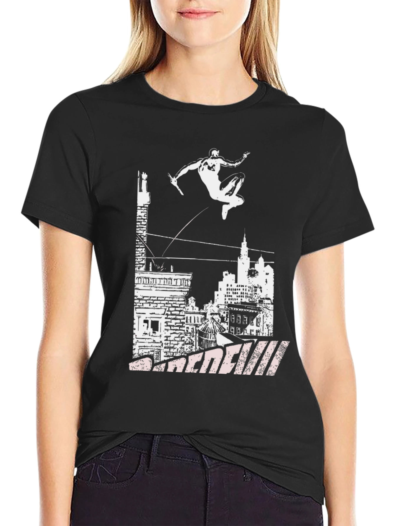 Daredevil Cityscape Graphic Tee - Black