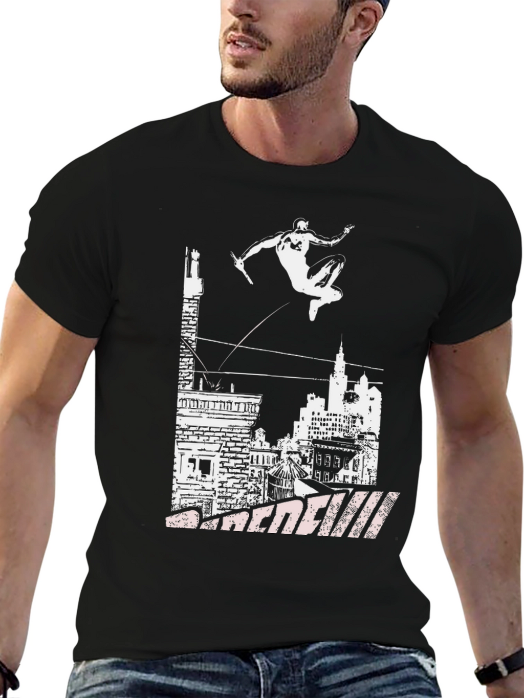 Daredevil Cityscape Graphic Tee - Black