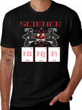 Science Ninja Funny T-Shirt - Periodic Table Elements