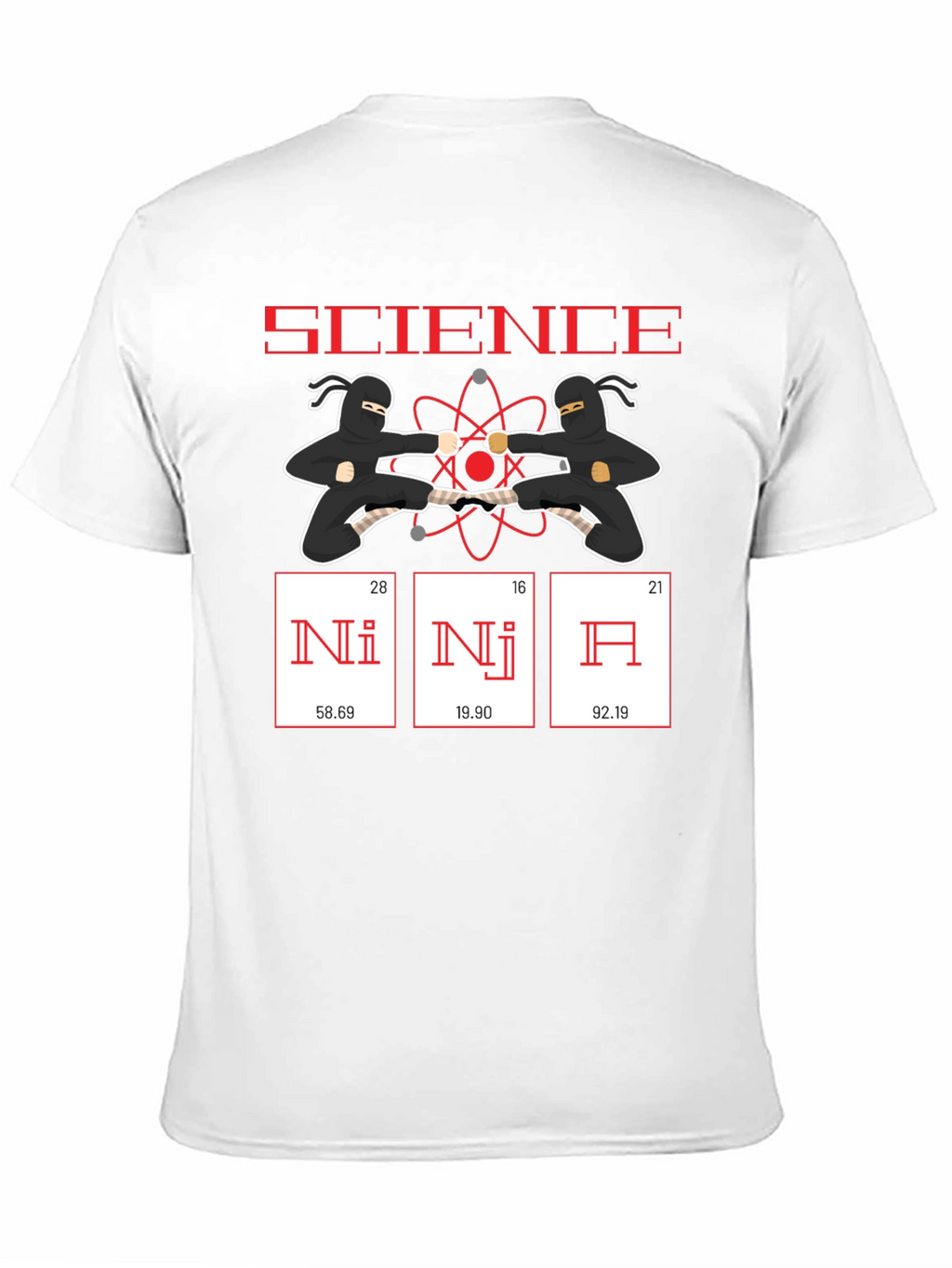 Science Ninja Funny T-Shirt - Periodic Table Elements