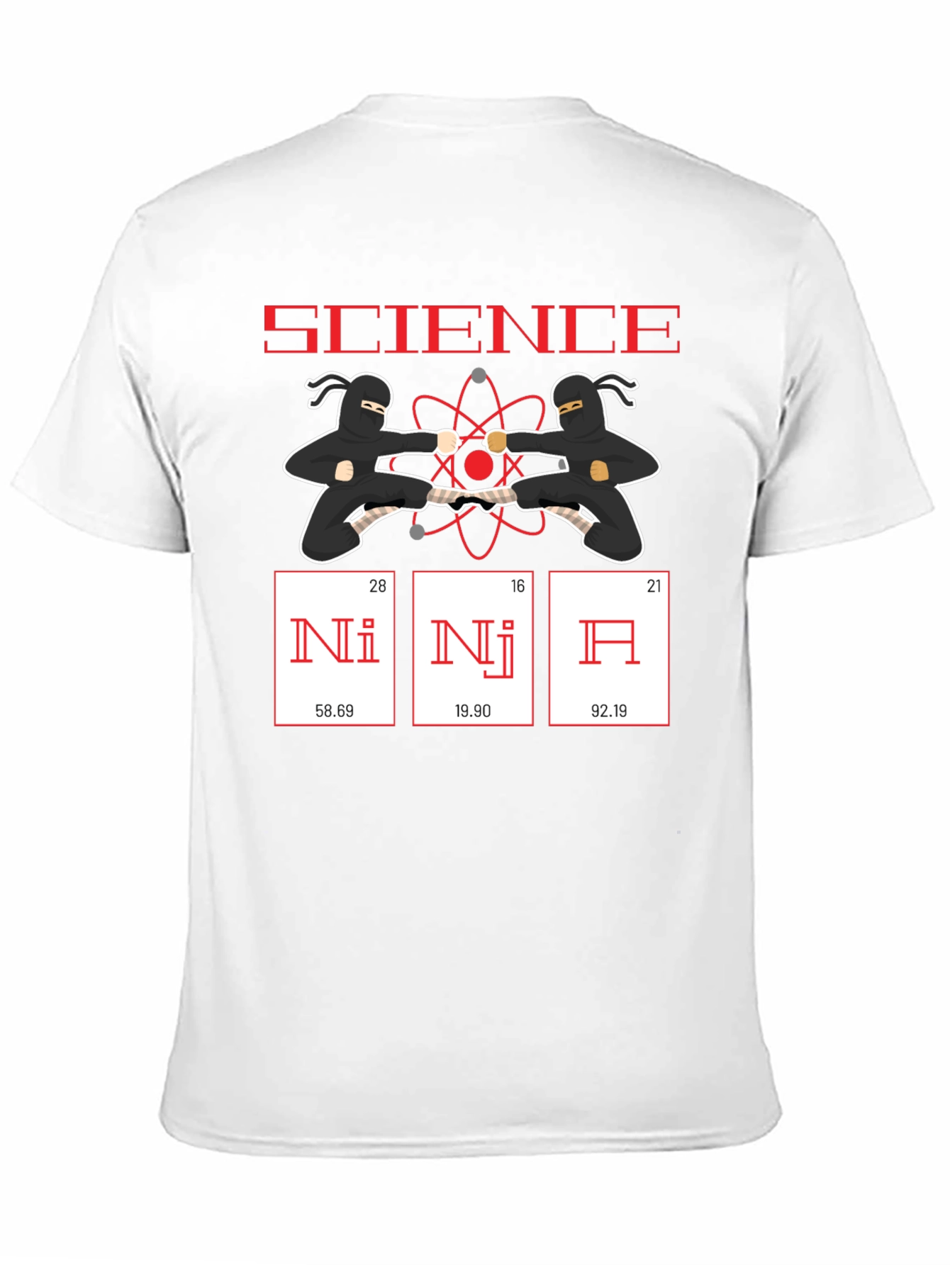 Science Ninja Funny T-Shirt - Periodic Table Elements