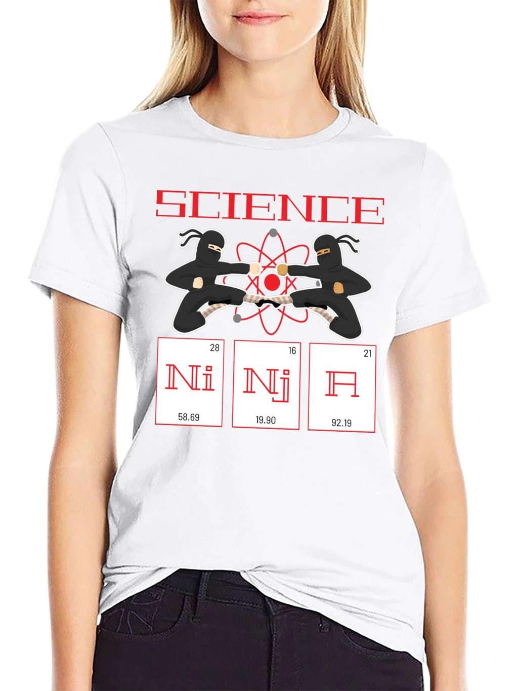 Science Ninja Funny T-Shirt - Periodic Table Elements