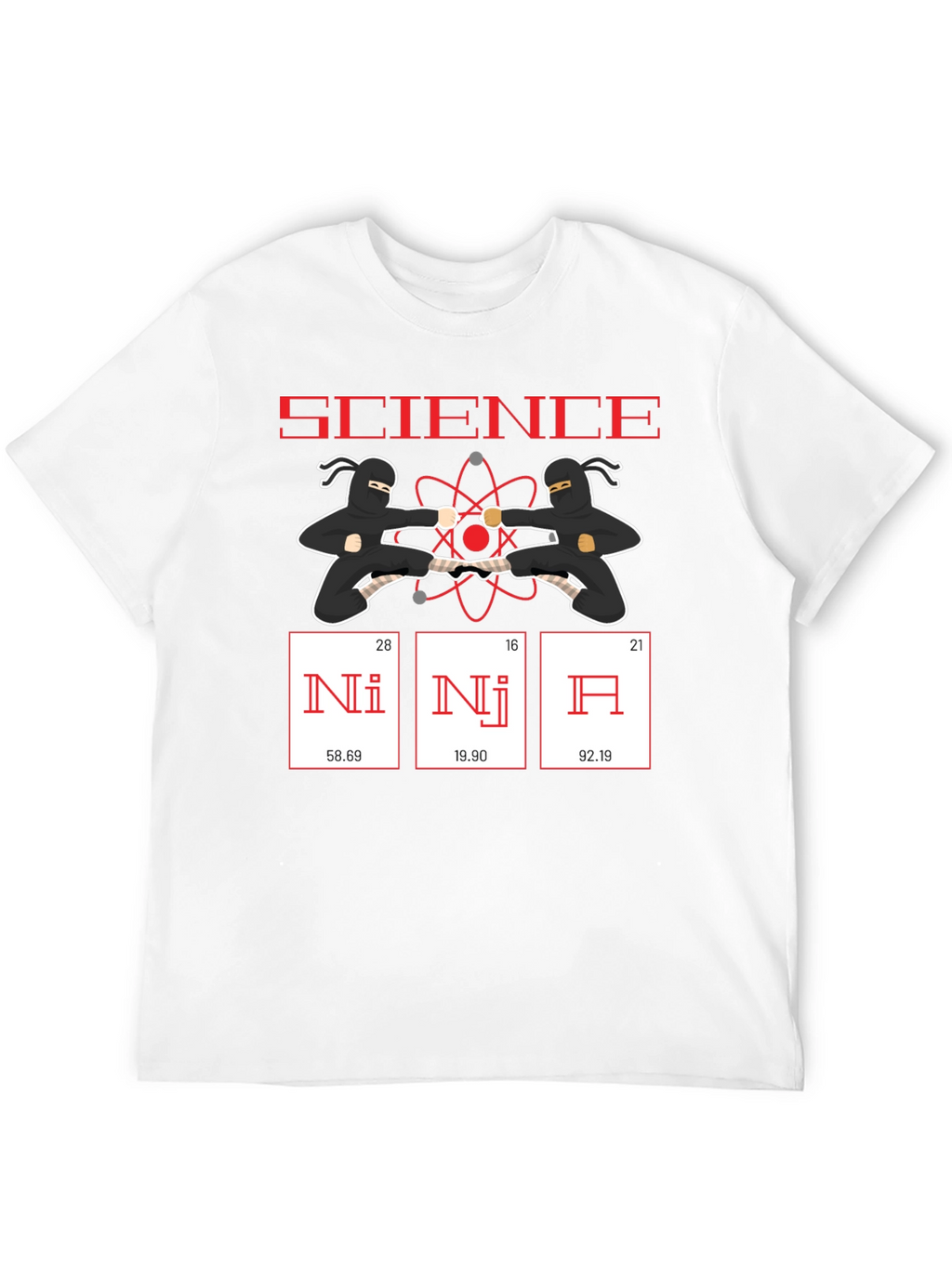 Science Ninja Funny T-Shirt - Periodic Table Elements