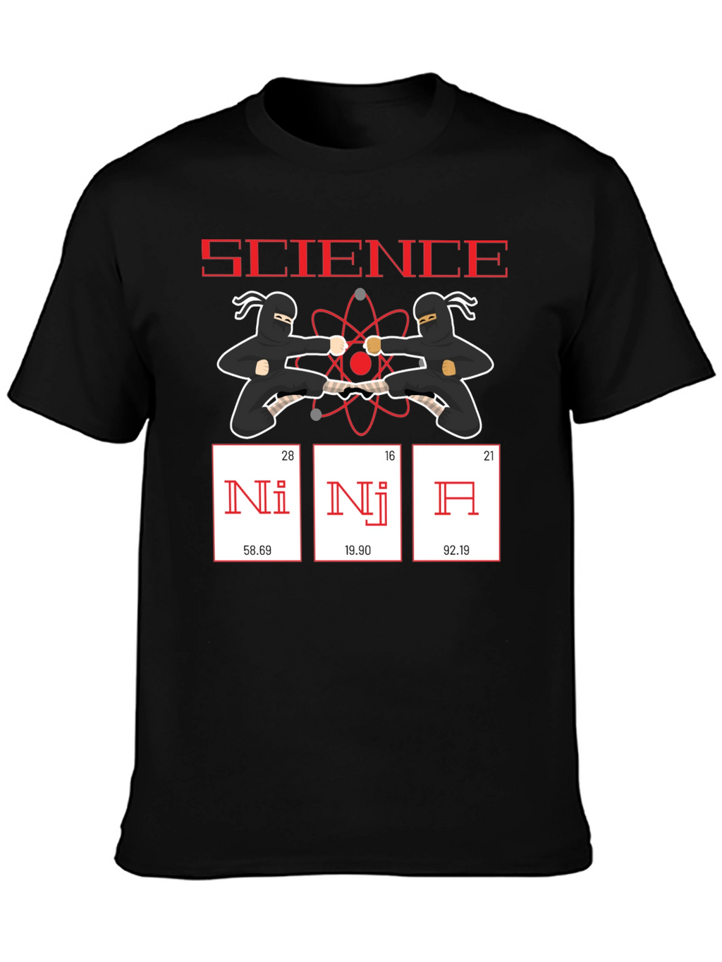 Science Ninja Funny T-Shirt - Periodic Table Elements