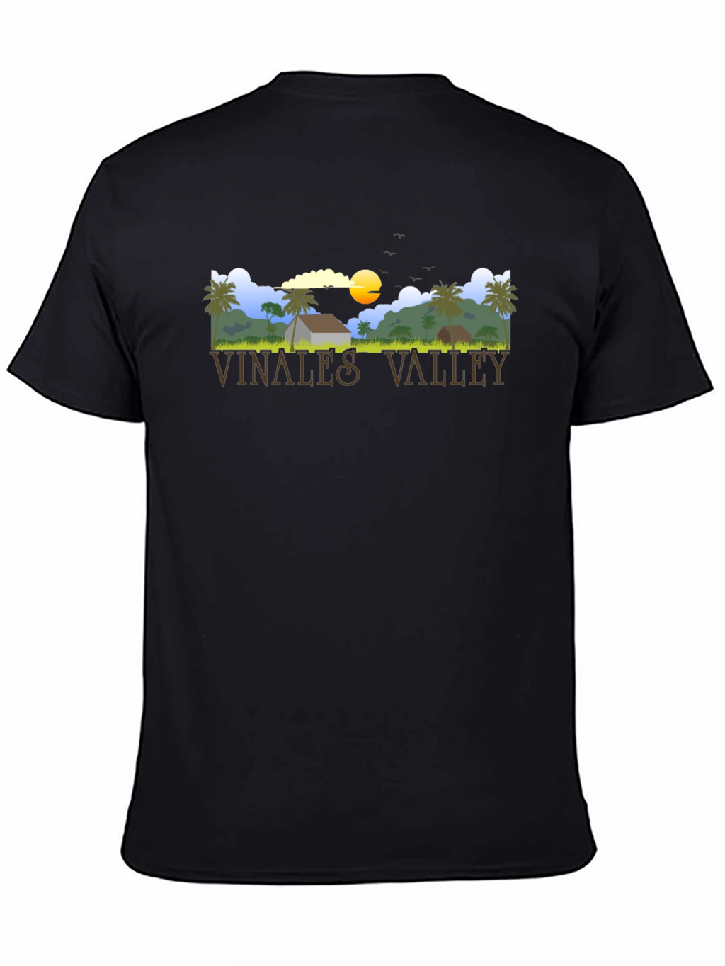 Vinales Valley Graphic Tee - Black Cotton T-Shirt