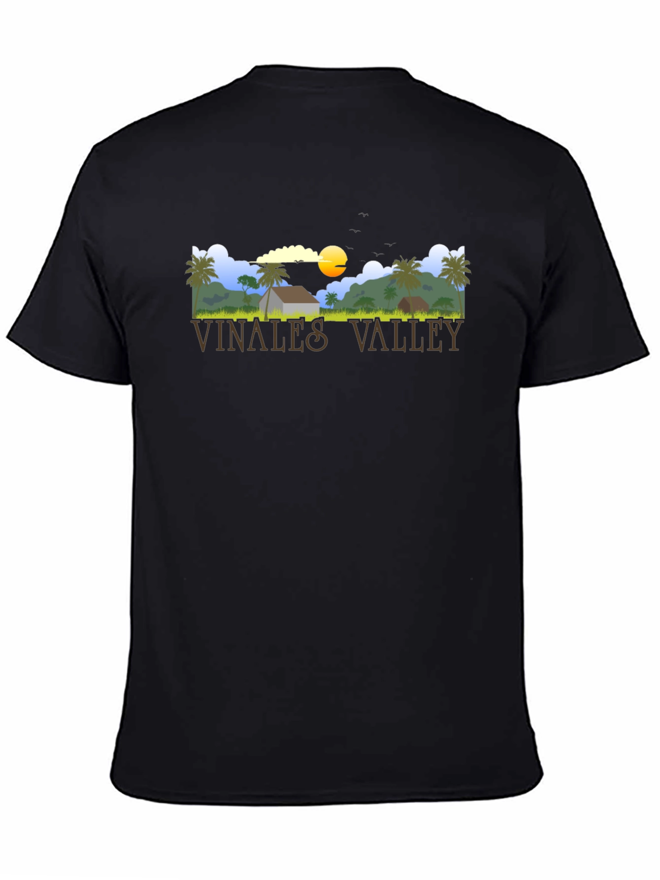 Vinales Valley Graphic Tee - Black Cotton T-Shirt