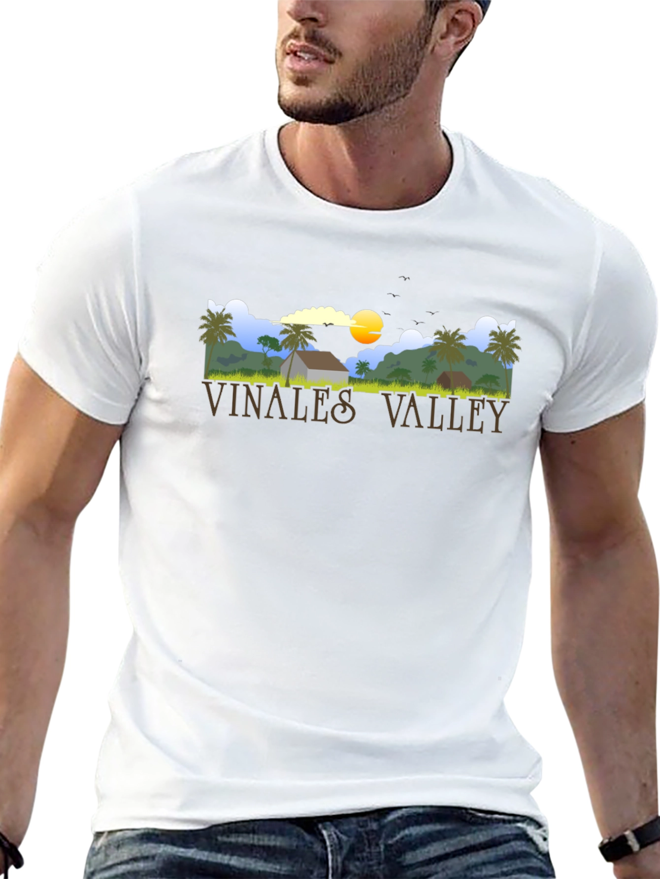 Vinales Valley Graphic Tee - Black Cotton T-Shirt