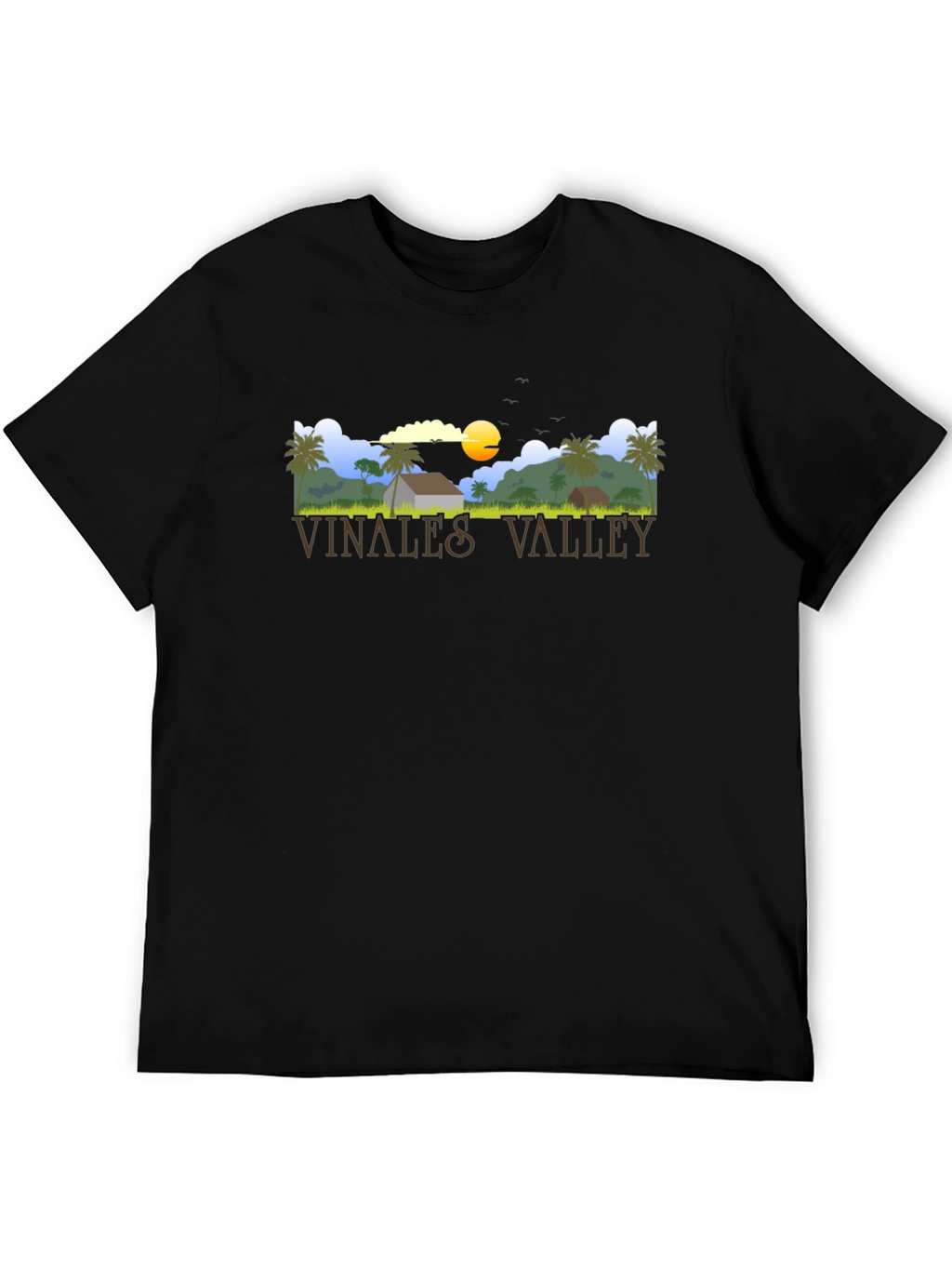 Vinales Valley Graphic Tee - Black Cotton T-Shirt