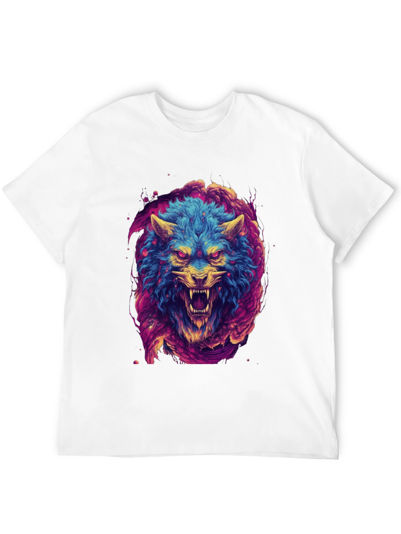 Vibrant Wolf Graphic Tee - Bold & Unique Design
