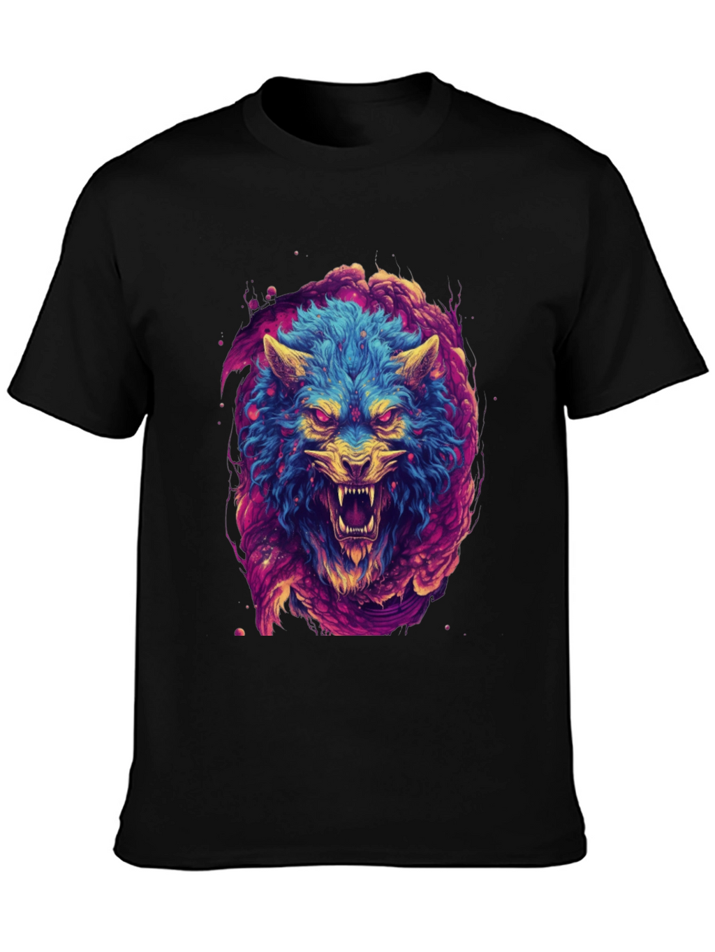 Vibrant Wolf Graphic Tee - Bold & Unique Design