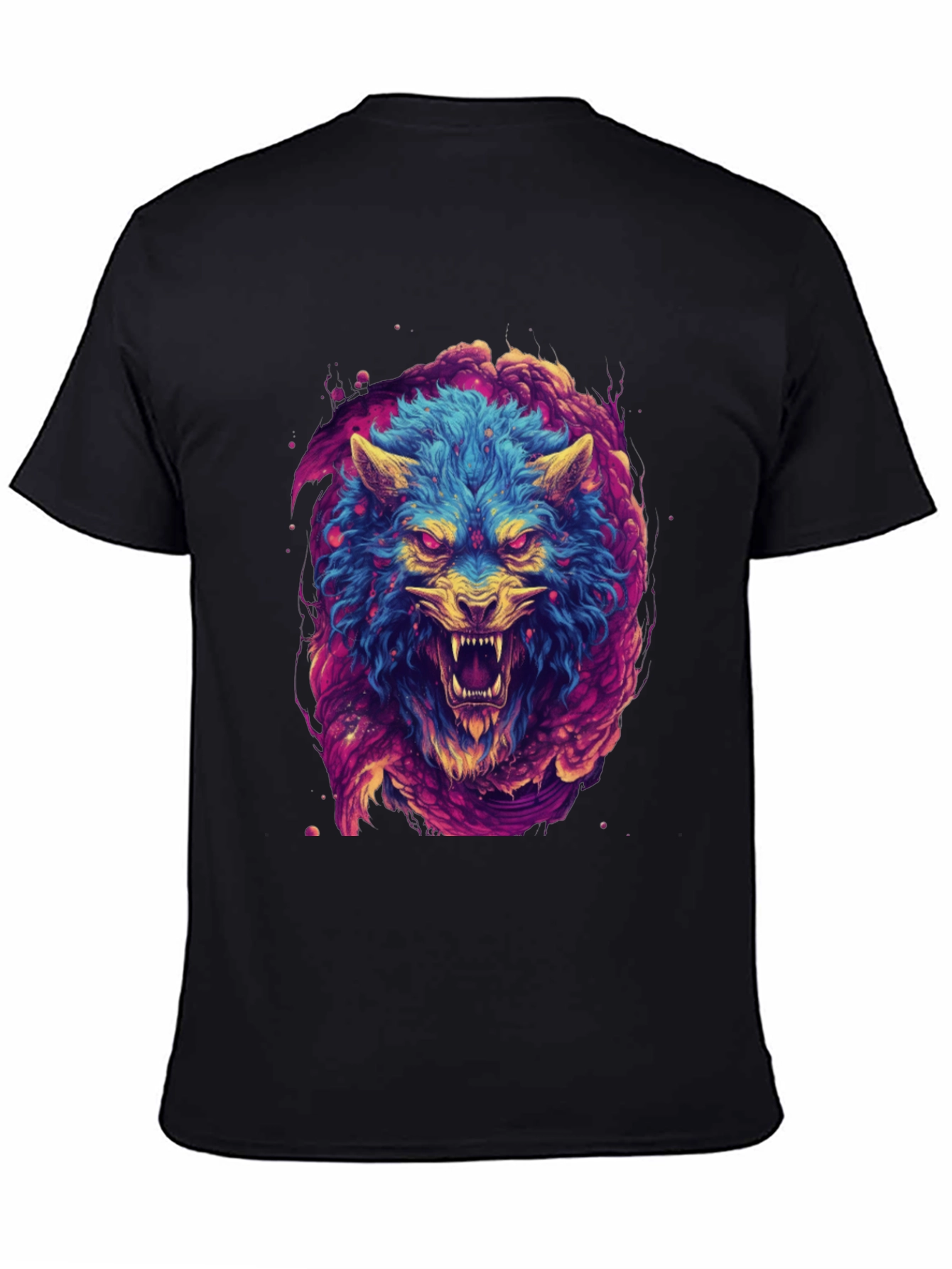 Vibrant Wolf Graphic Tee - Bold & Unique Design