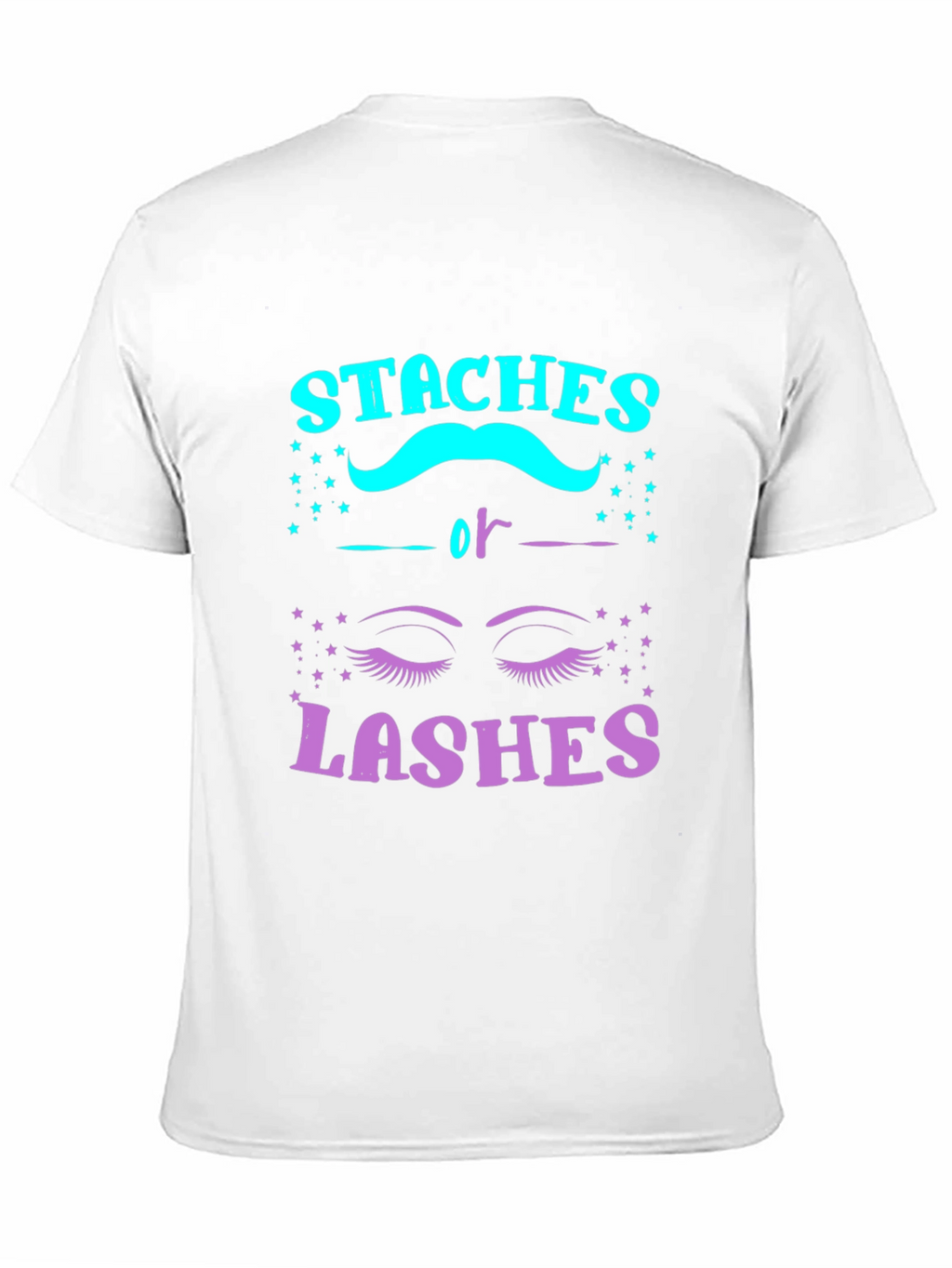 Staches or Lashes Gender Reveal T-Shirt