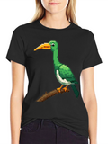 Pixel Bird Tee - Retro Gaming Style Black T-Shirt