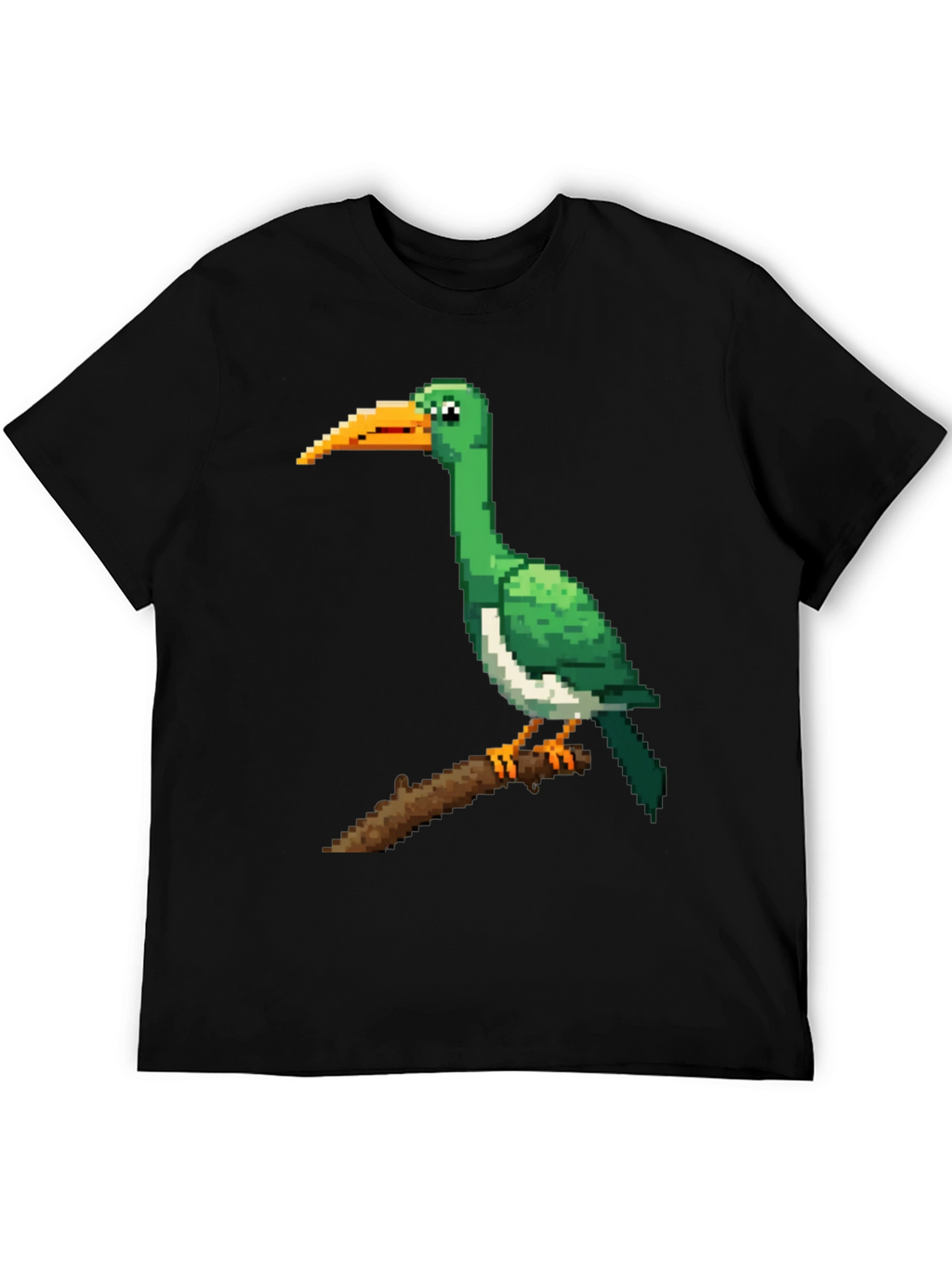 Pixel Bird Tee - Retro Gaming Style Black T-Shirt