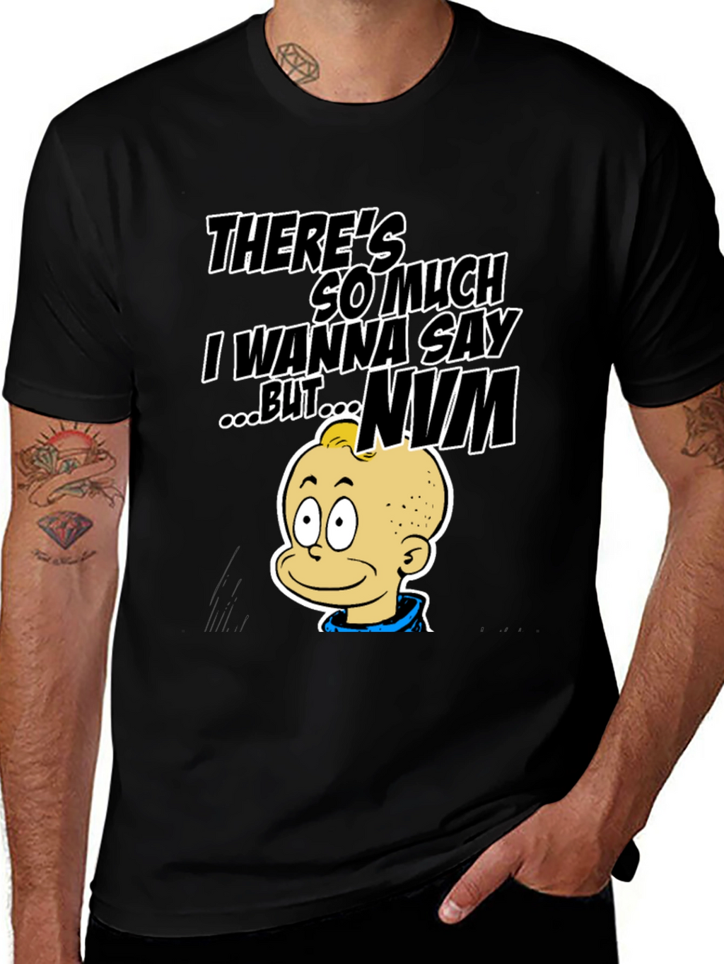 Funny Num Cartoon Graphic T-Shirt
