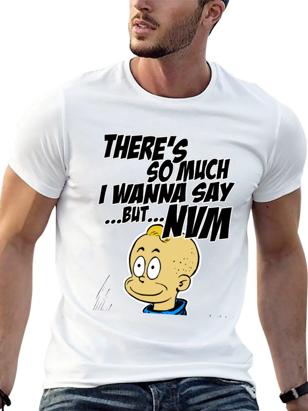Funny Num Cartoon Graphic T-Shirt