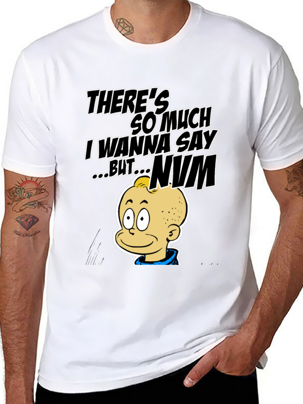 Funny Num Cartoon Graphic T-Shirt