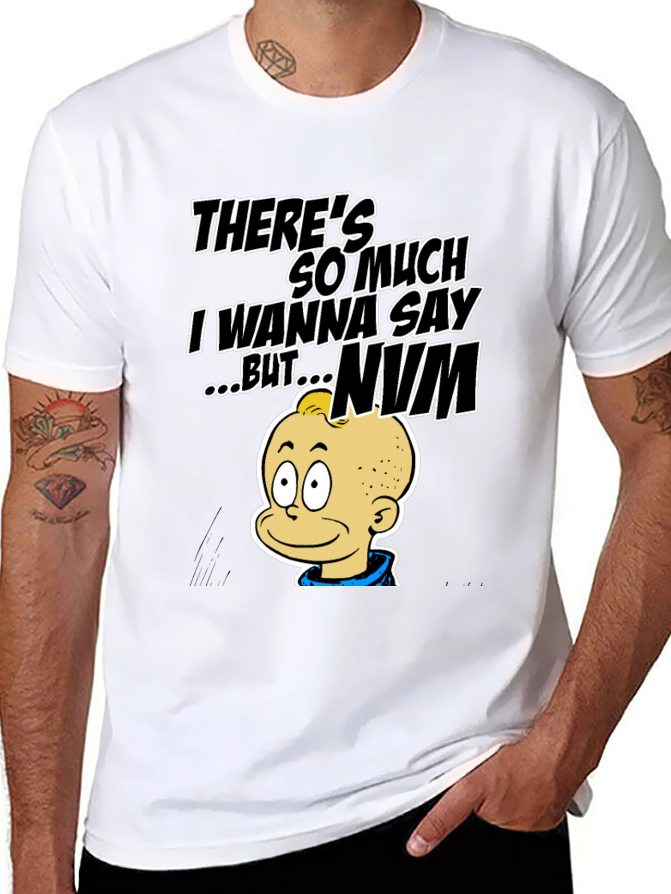 Funny Num Cartoon Graphic T-Shirt