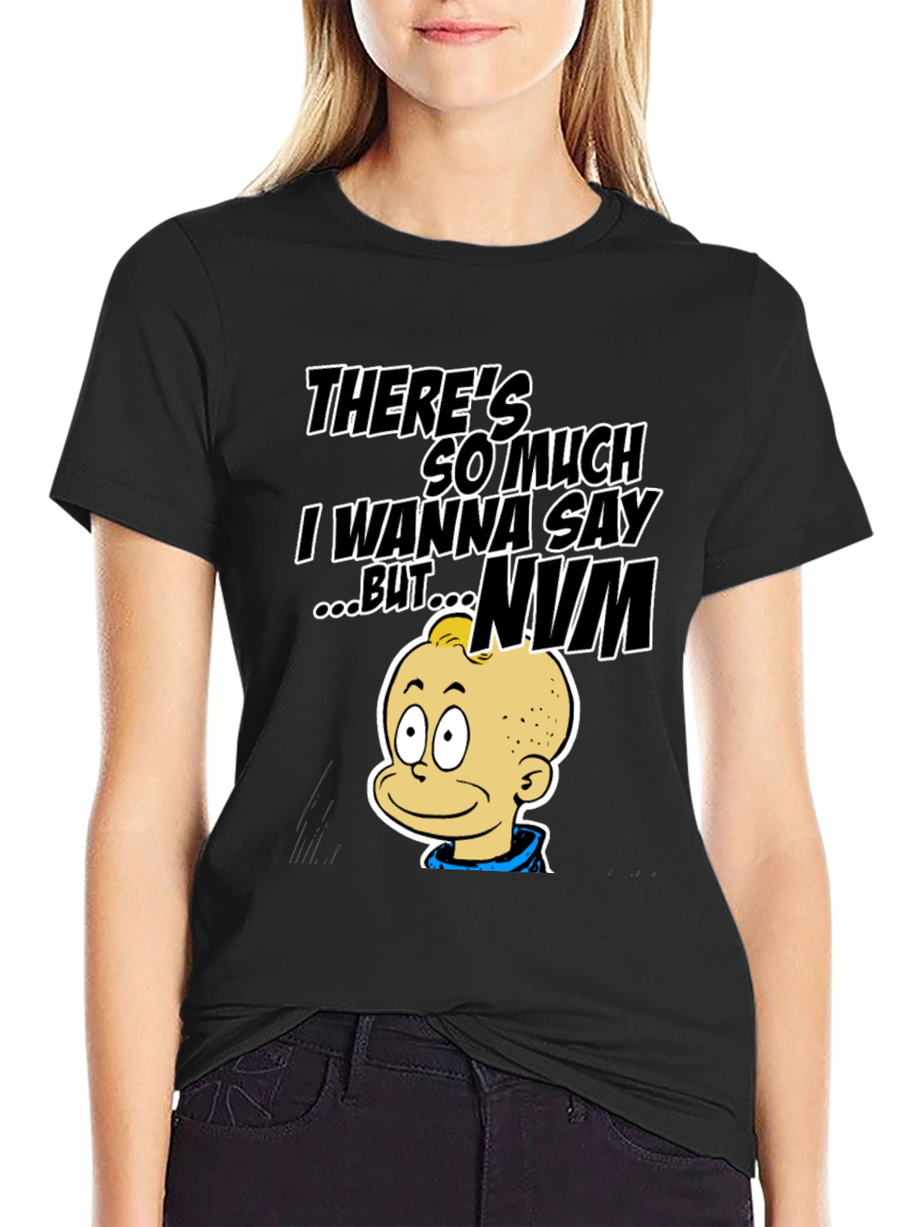 Funny Num Cartoon Graphic T-Shirt
