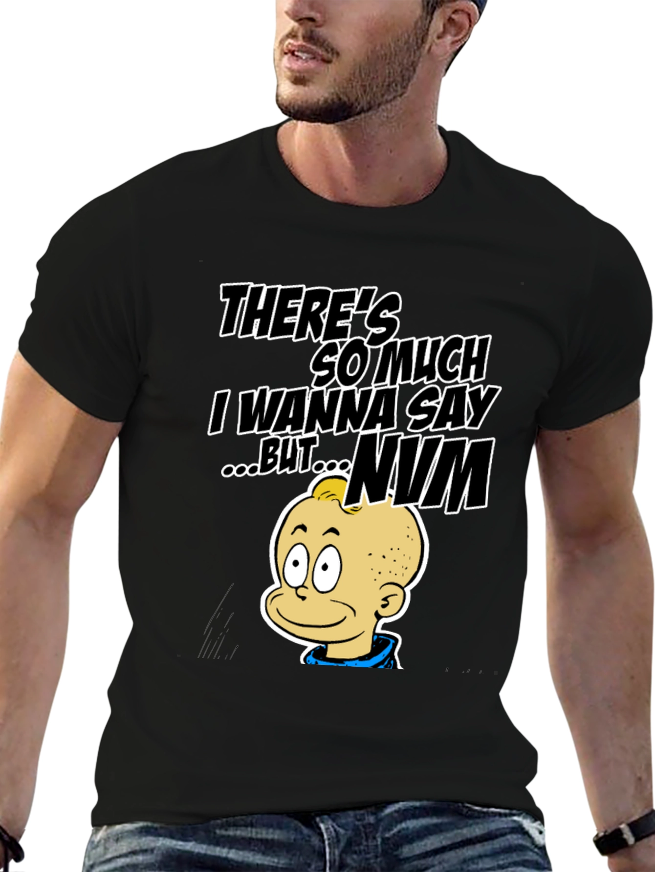 Funny Num Cartoon Graphic T-Shirt