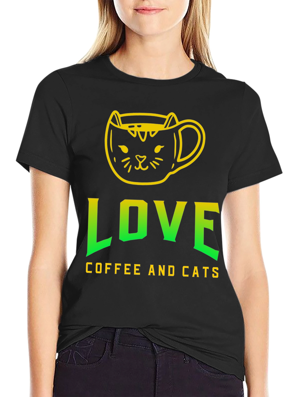 Love Coffee and Cats T-Shirt