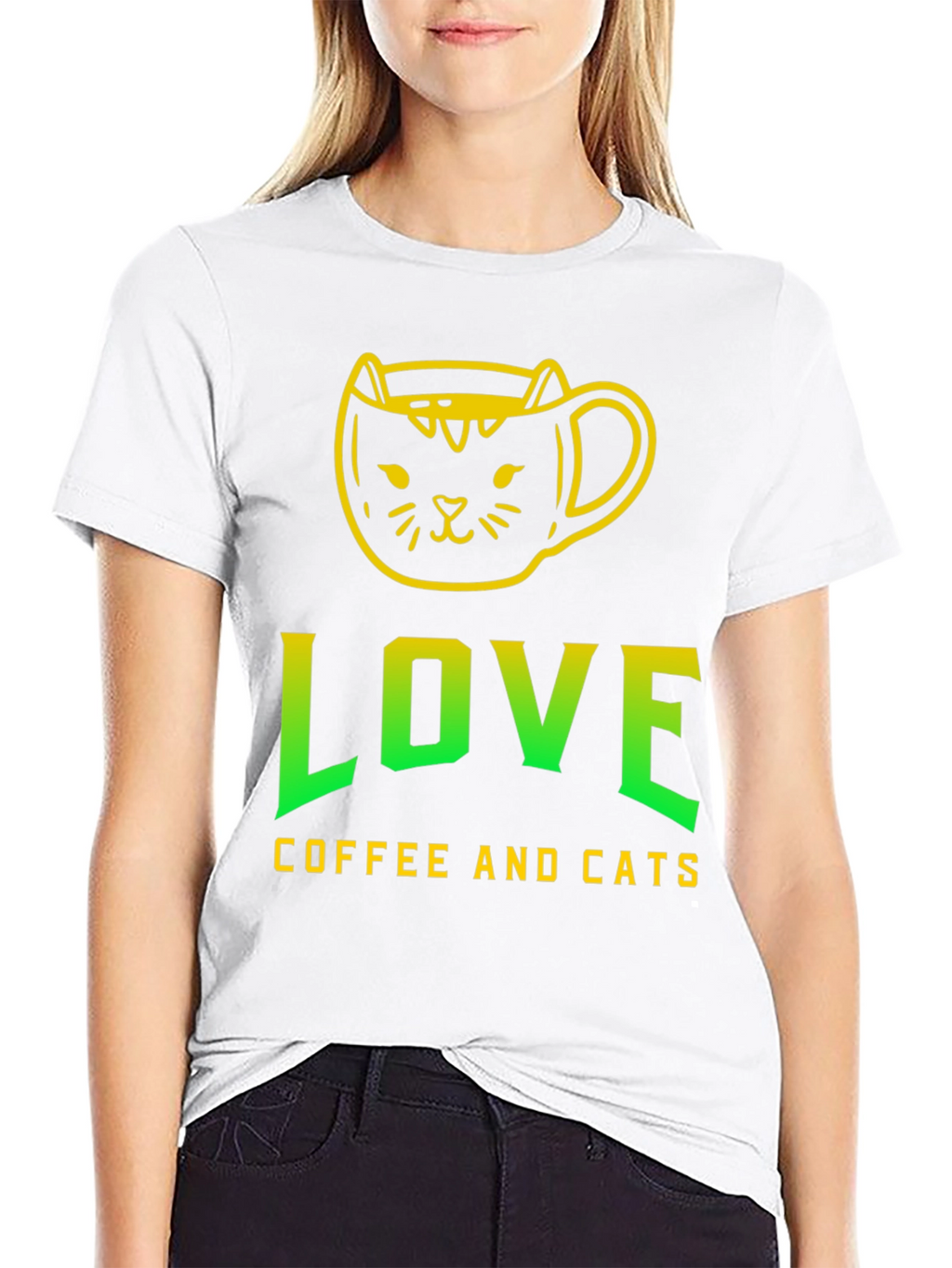 Love Coffee and Cats T-Shirt