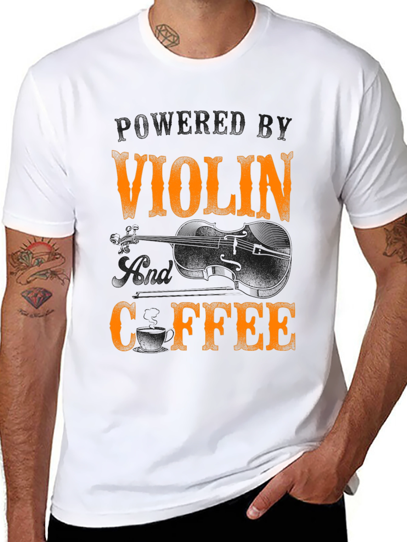 Violin and Coffee T-Shirt - Musicians Tee