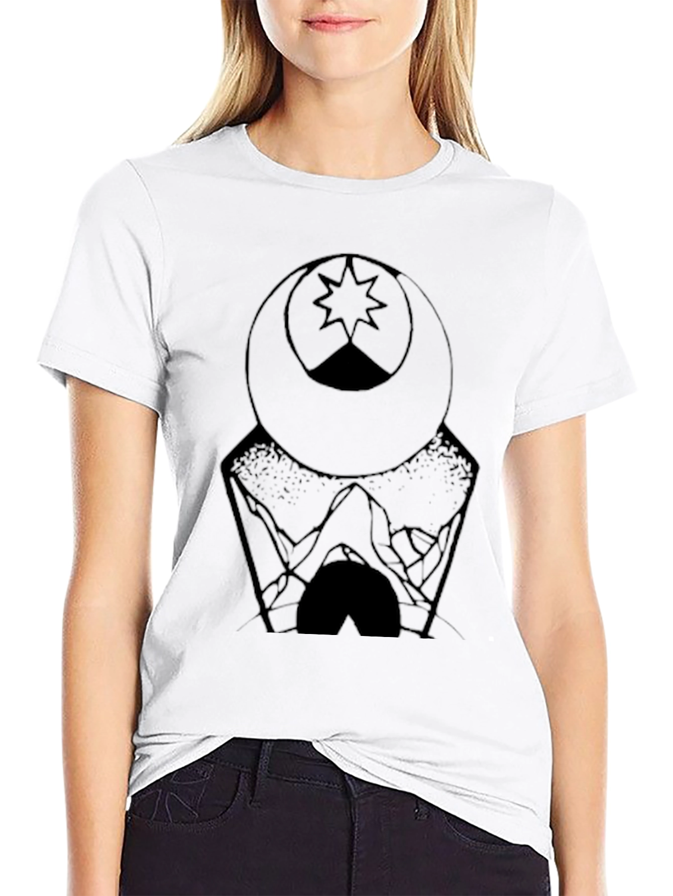 Mens Graphic Tee - Moon & Mountain Design