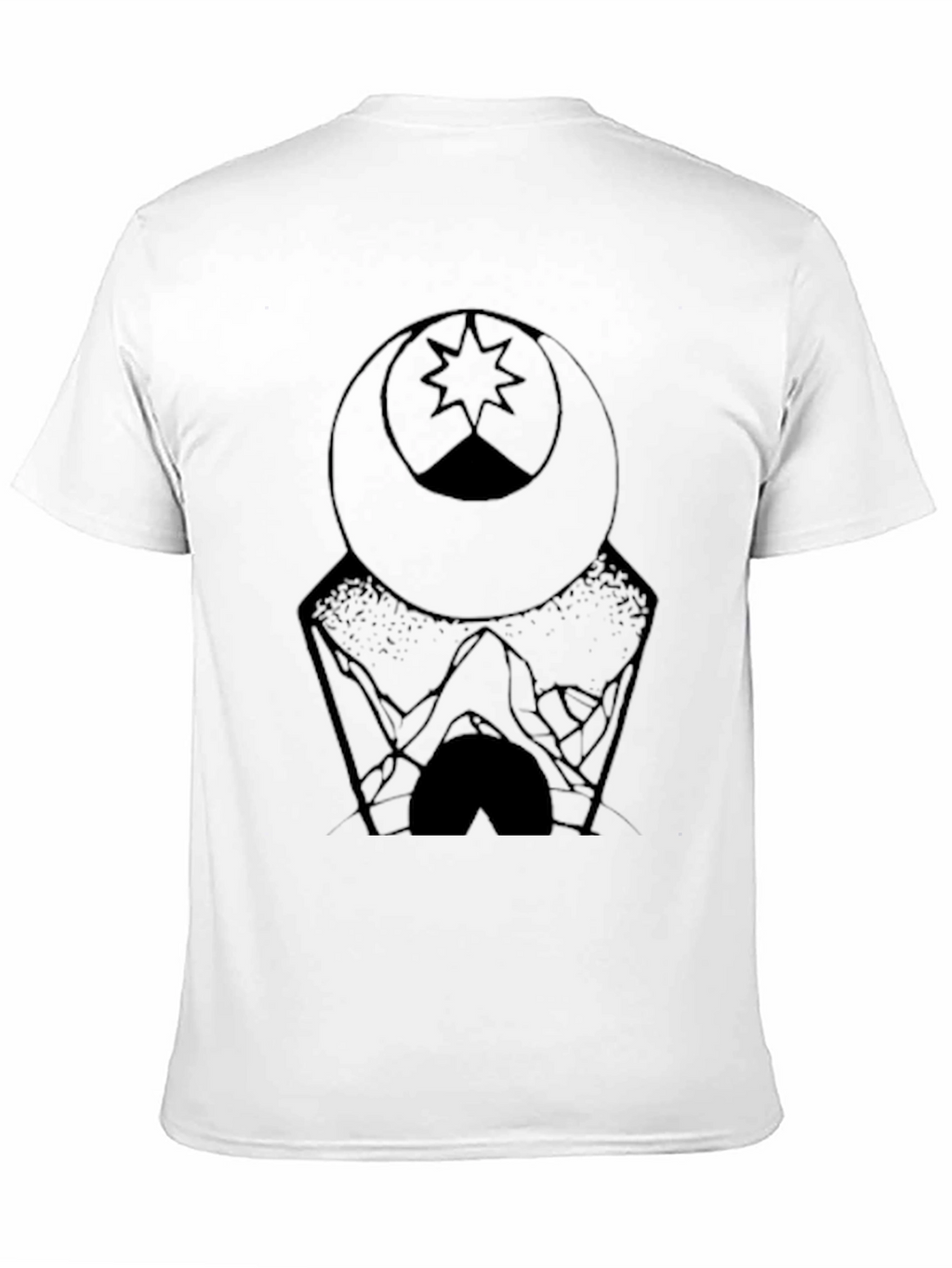 Mens Graphic Tee - Moon & Mountain Design