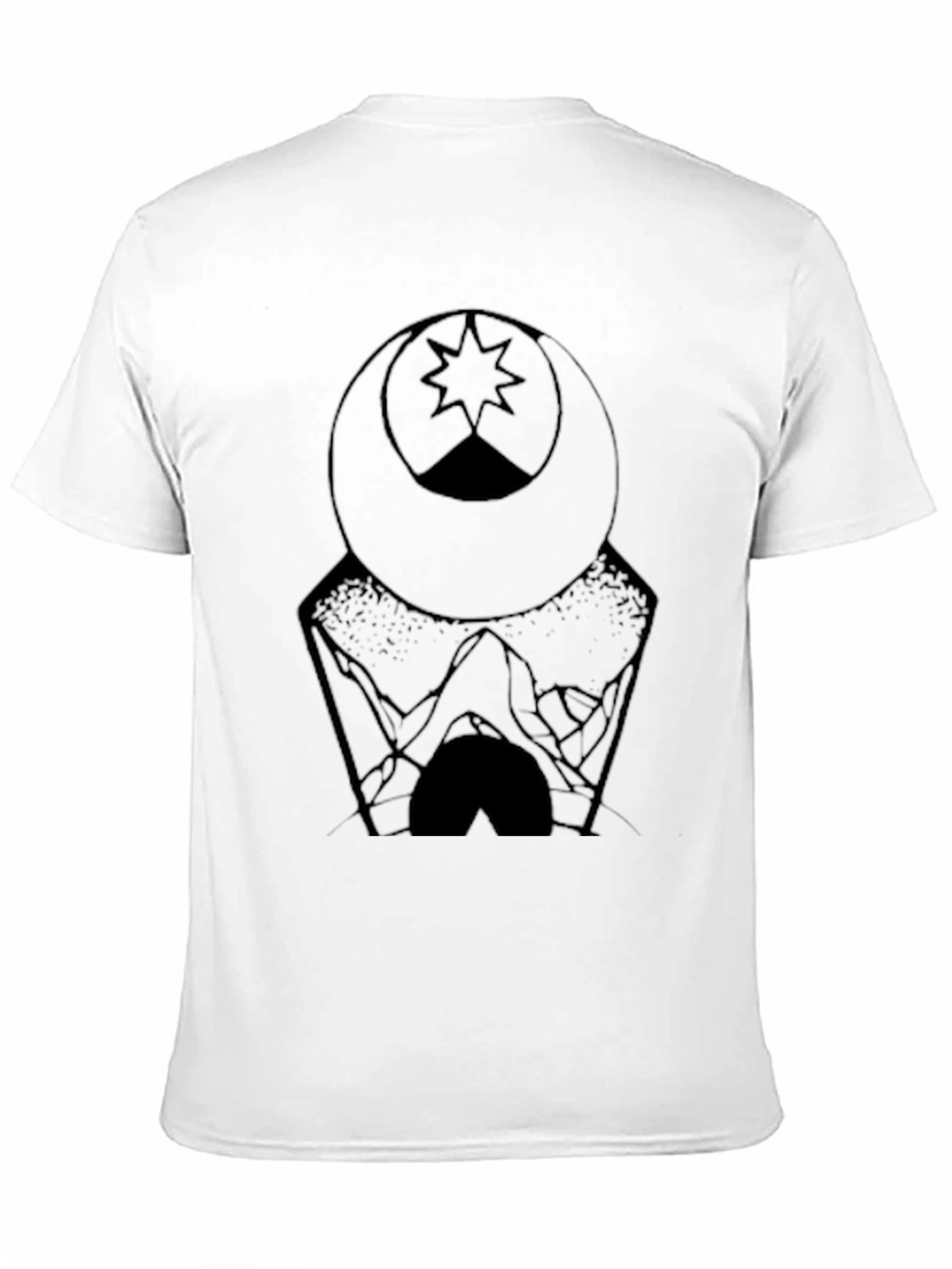 Mens Graphic Tee - Moon & Mountain Design