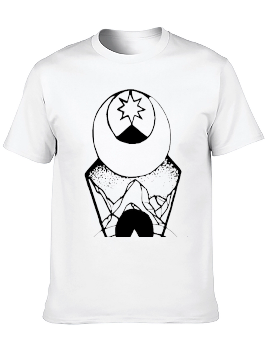 Mens Graphic Tee - Moon & Mountain Design
