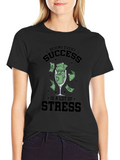 Success & Stress Graphic Tee - Soft Cotton Blend