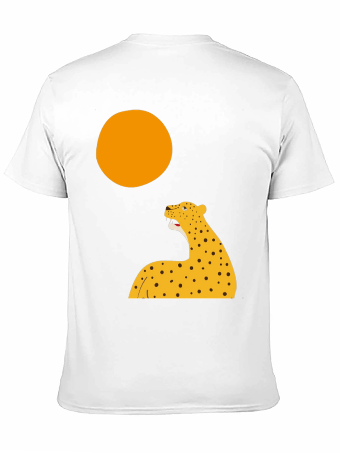 Leopard Graphic Print T-Shirt - Black