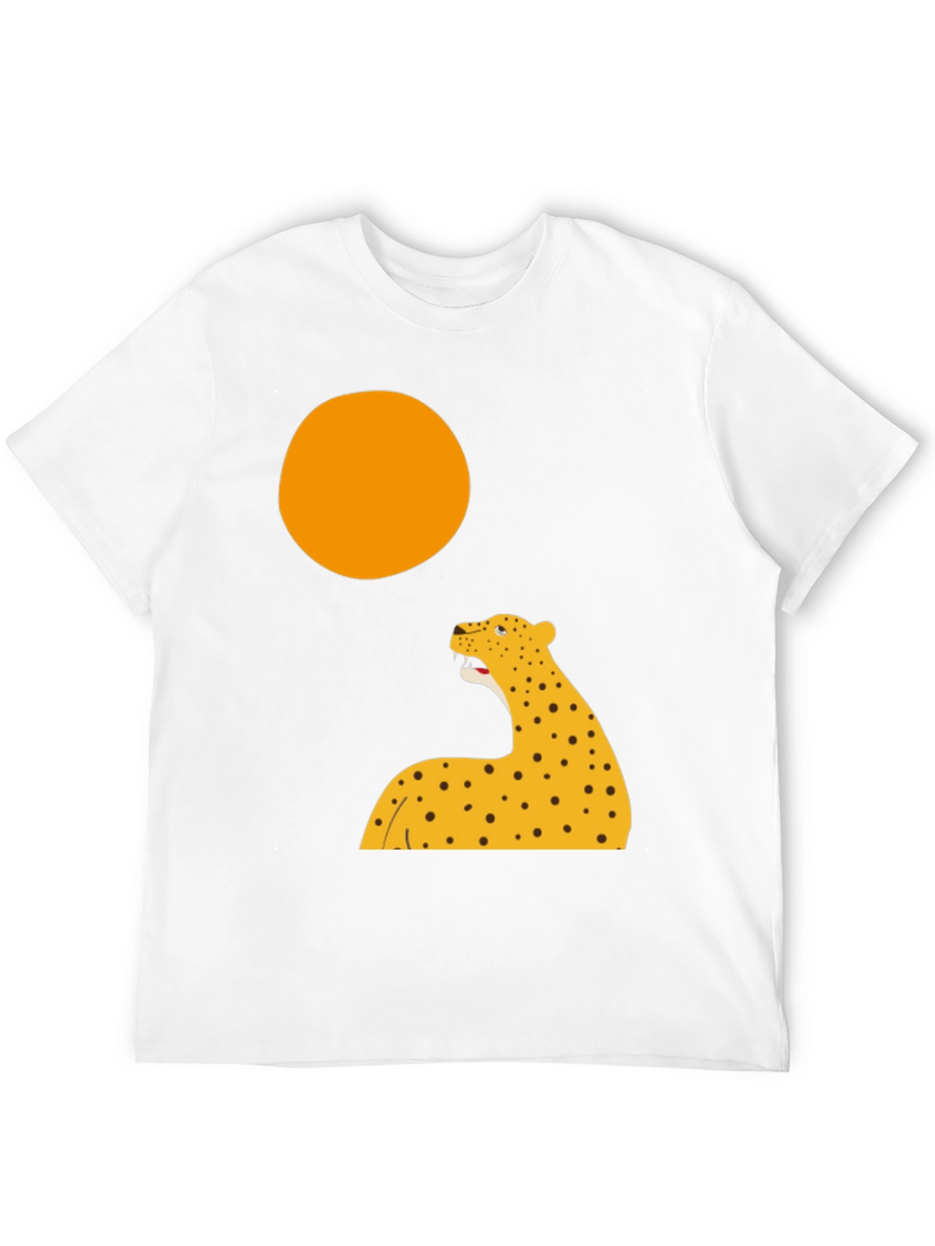 Leopard Graphic Print T-Shirt - Black