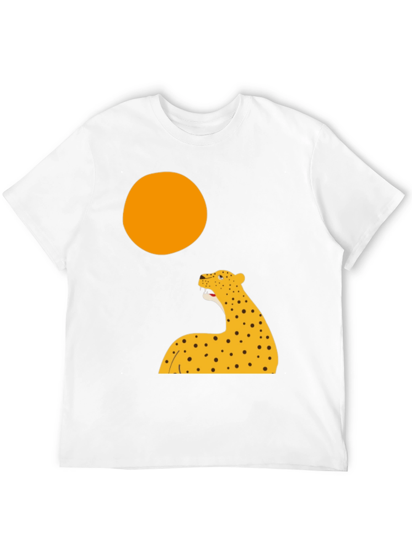 Leopard Graphic Print T-Shirt - Black