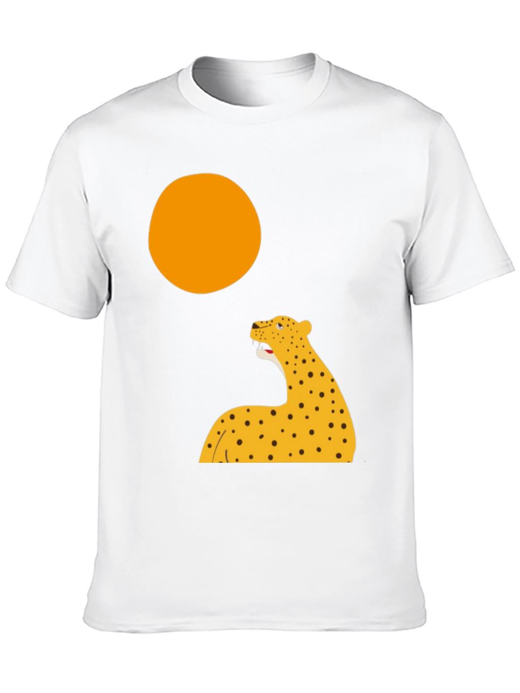 Leopard Graphic Print T-Shirt - Black