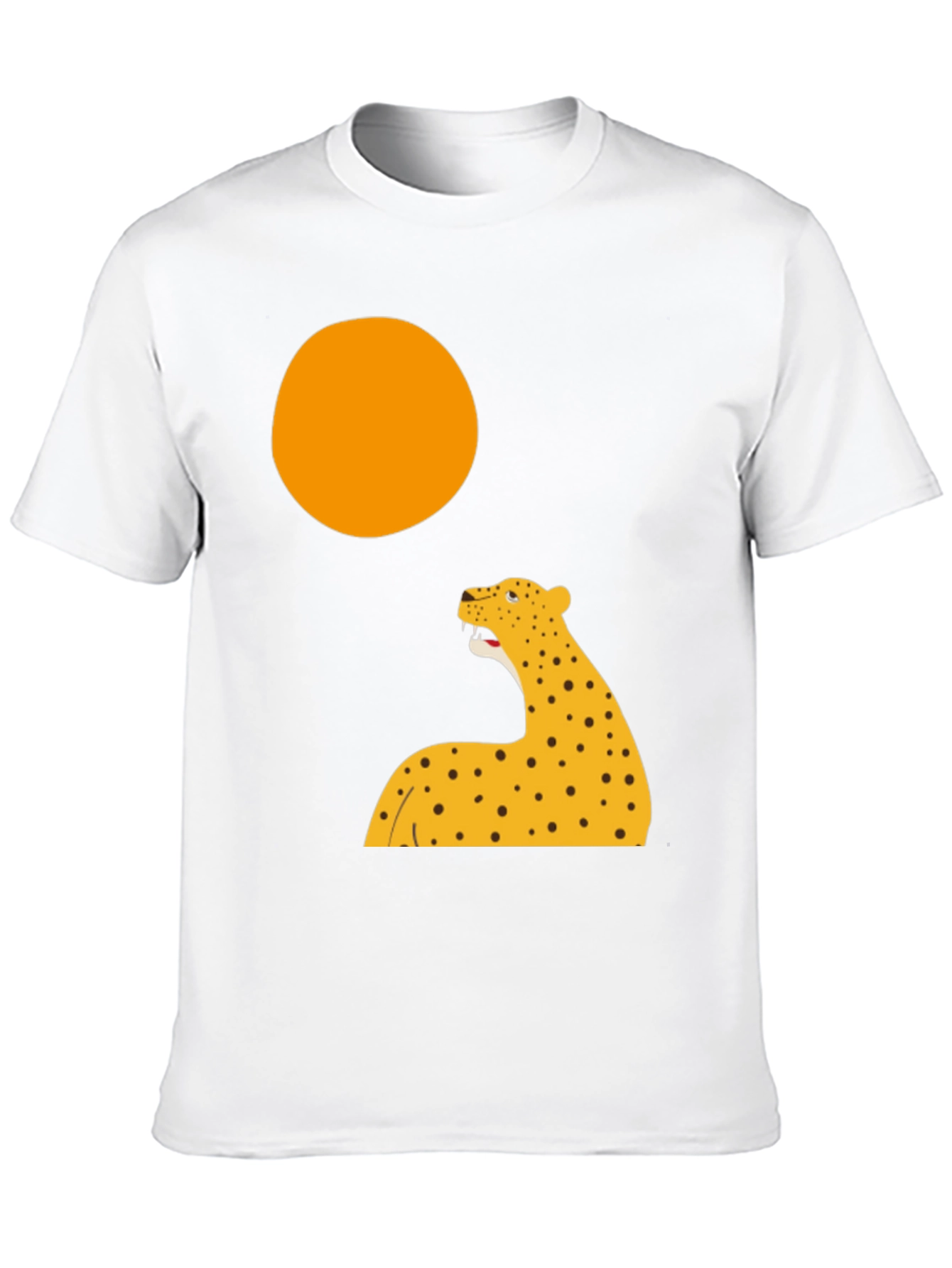 Leopard Graphic Print T-Shirt - Black
