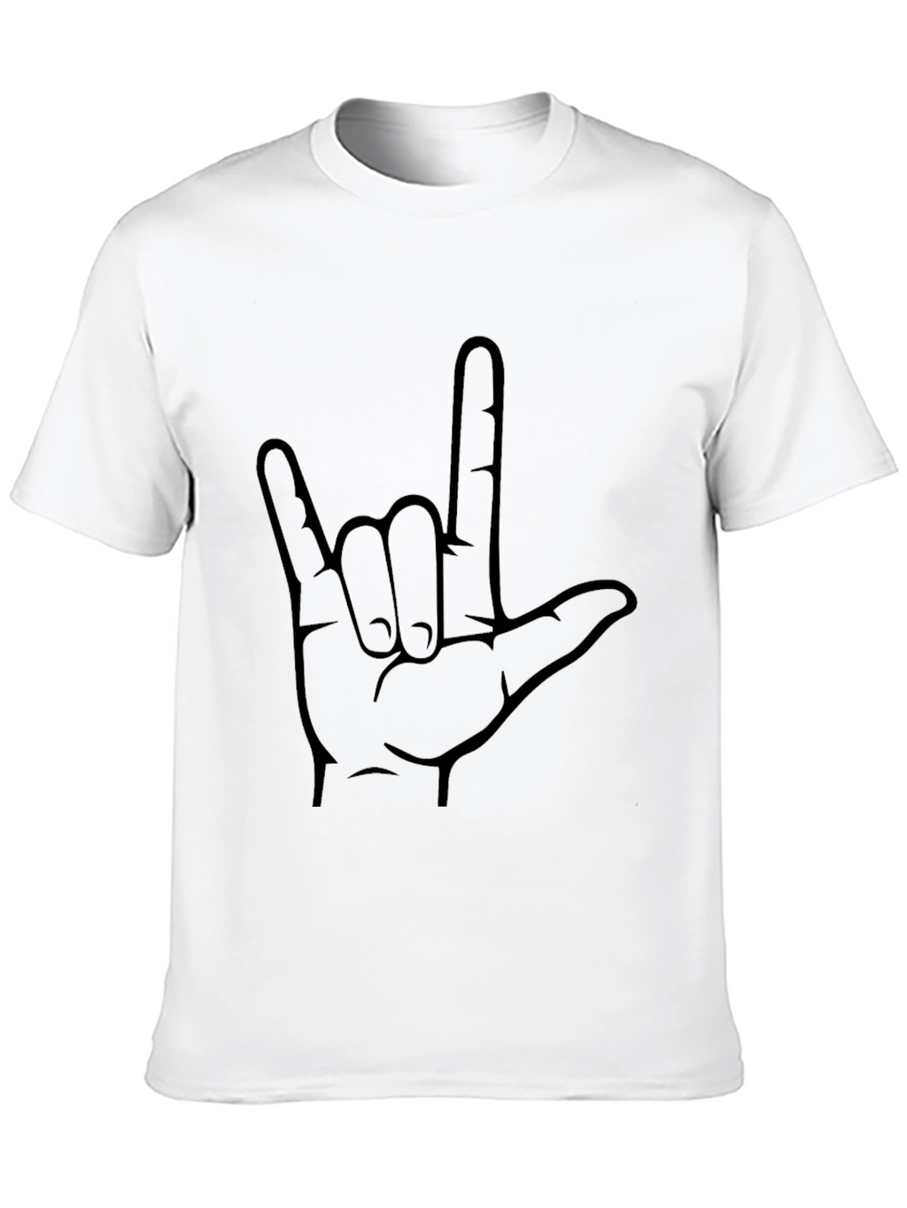 I Love You Sign Black T-Shirt