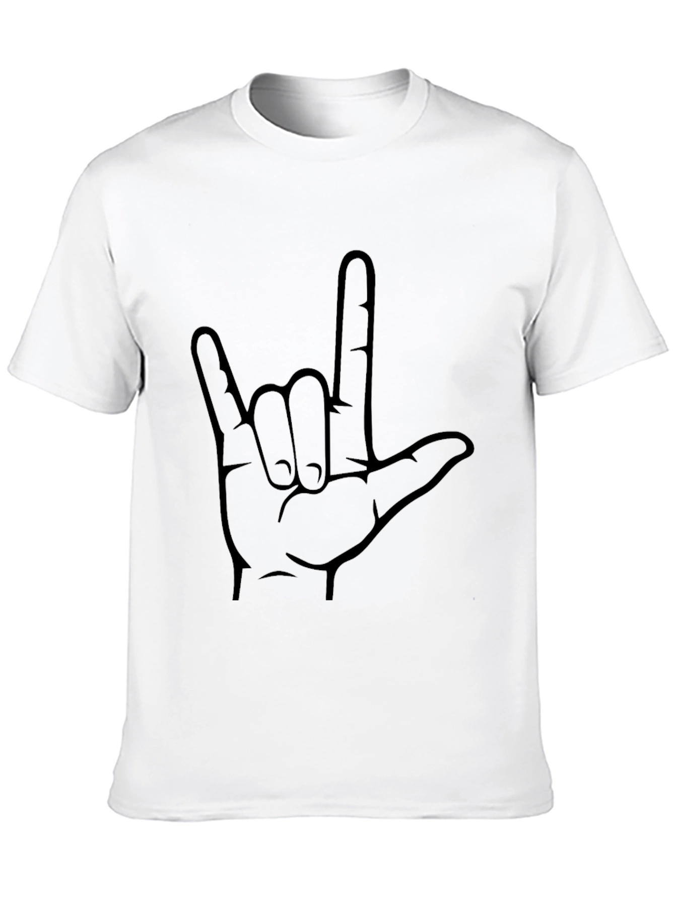 I Love You Sign Black T-Shirt