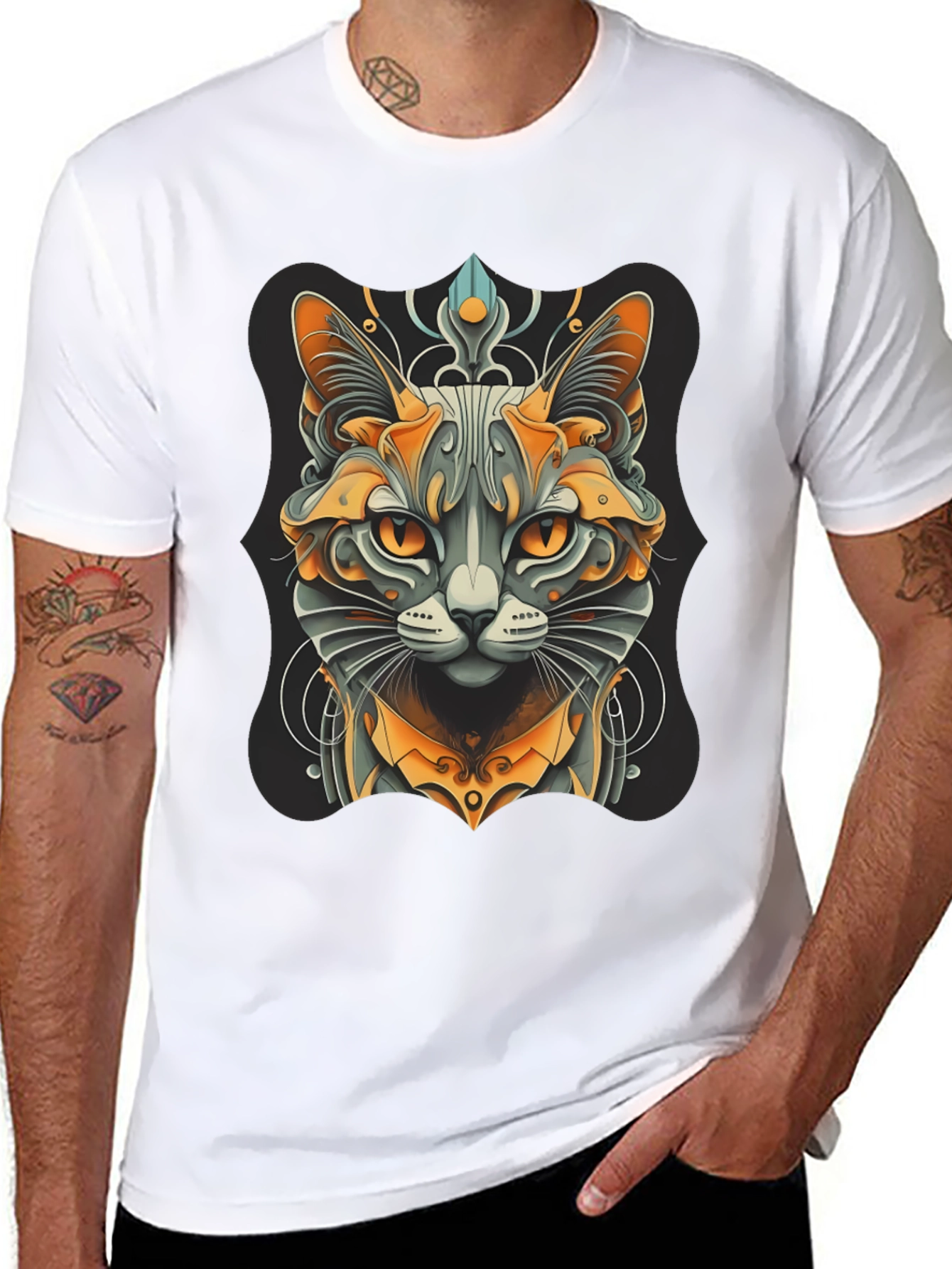 Ornate Cat Graphic Tee