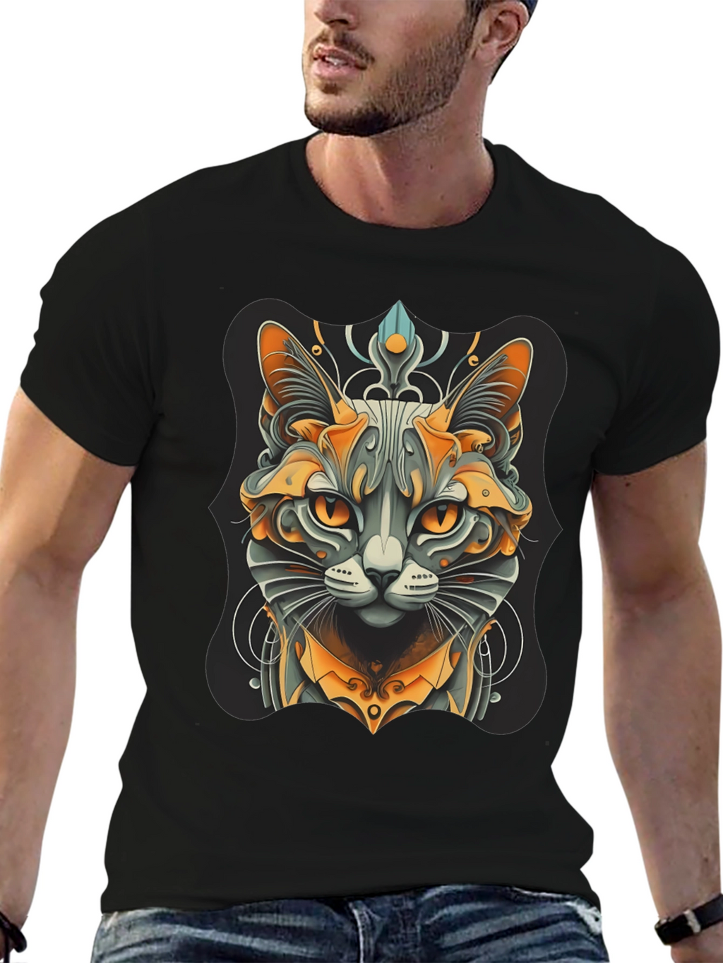 Ornate Cat Graphic Tee