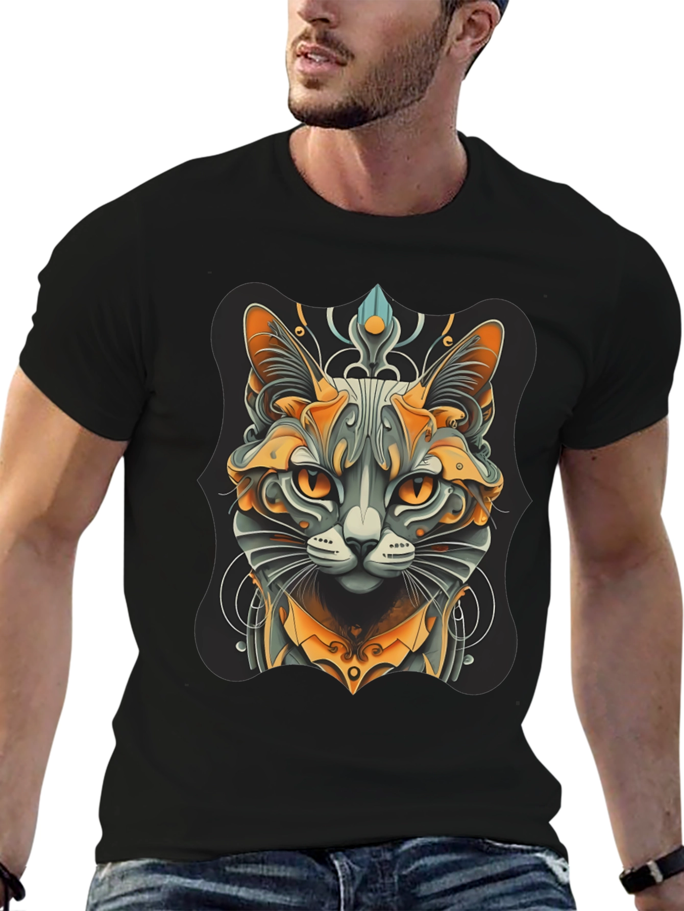 Ornate Cat Graphic Tee