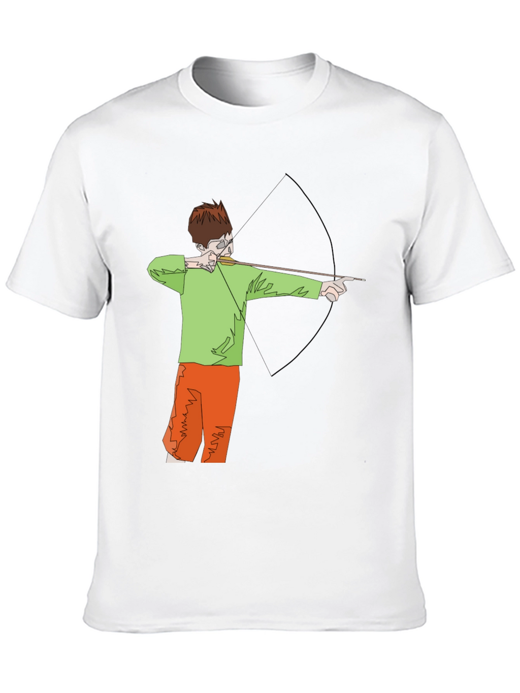 Archer Graphic Tee - Black Cotton T-Shirt