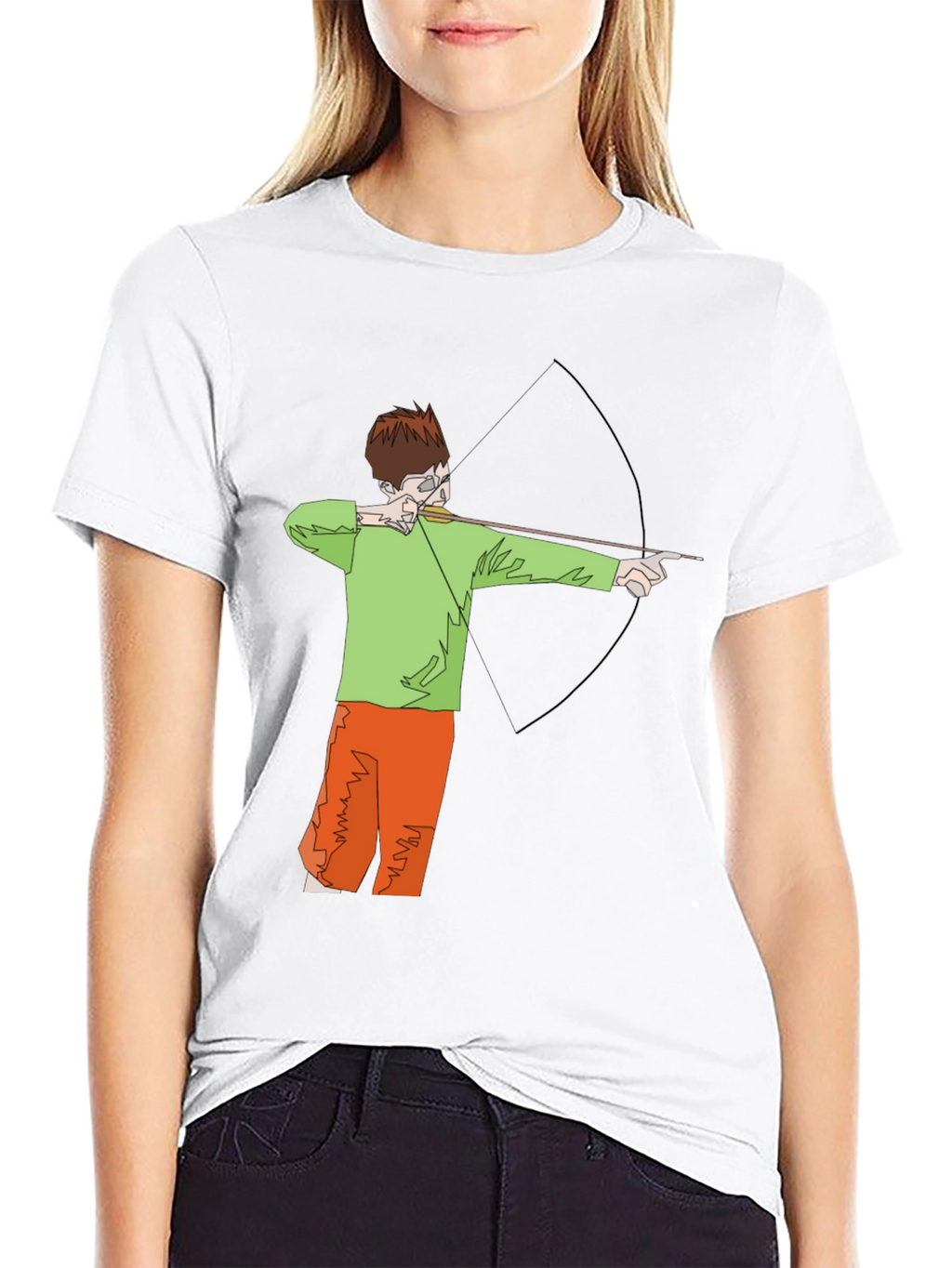 Archer Graphic Tee - Black Cotton T-Shirt