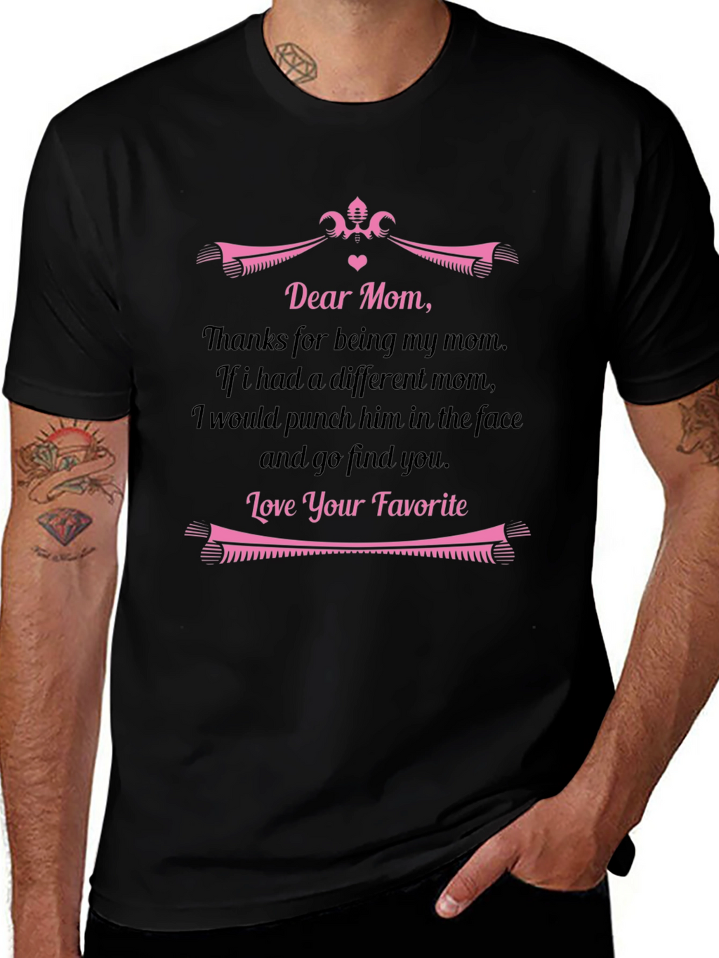 Dear Mom Funny Graphic T-Shirt