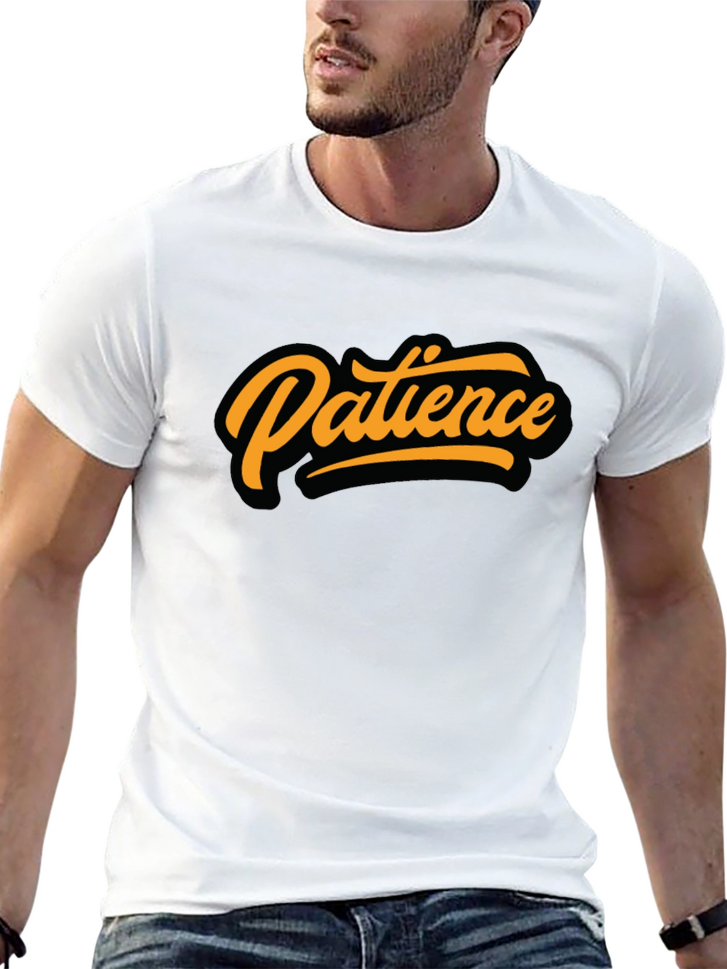 Patience Graphic Tee - Stylish Black T-Shirt