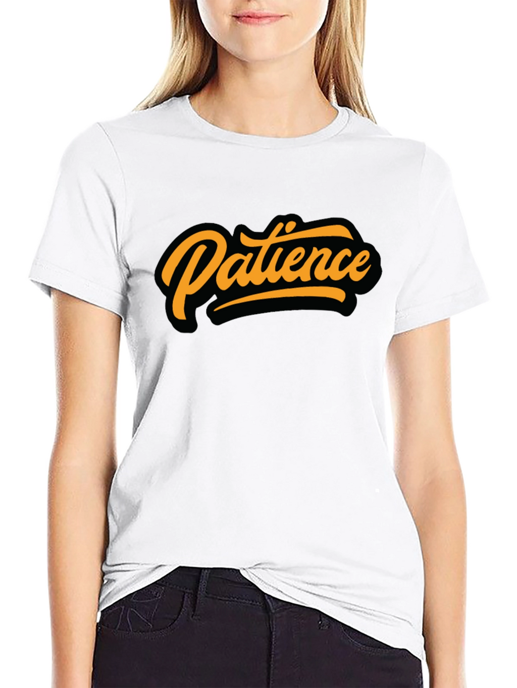 Patience Graphic Tee - Stylish Black T-Shirt