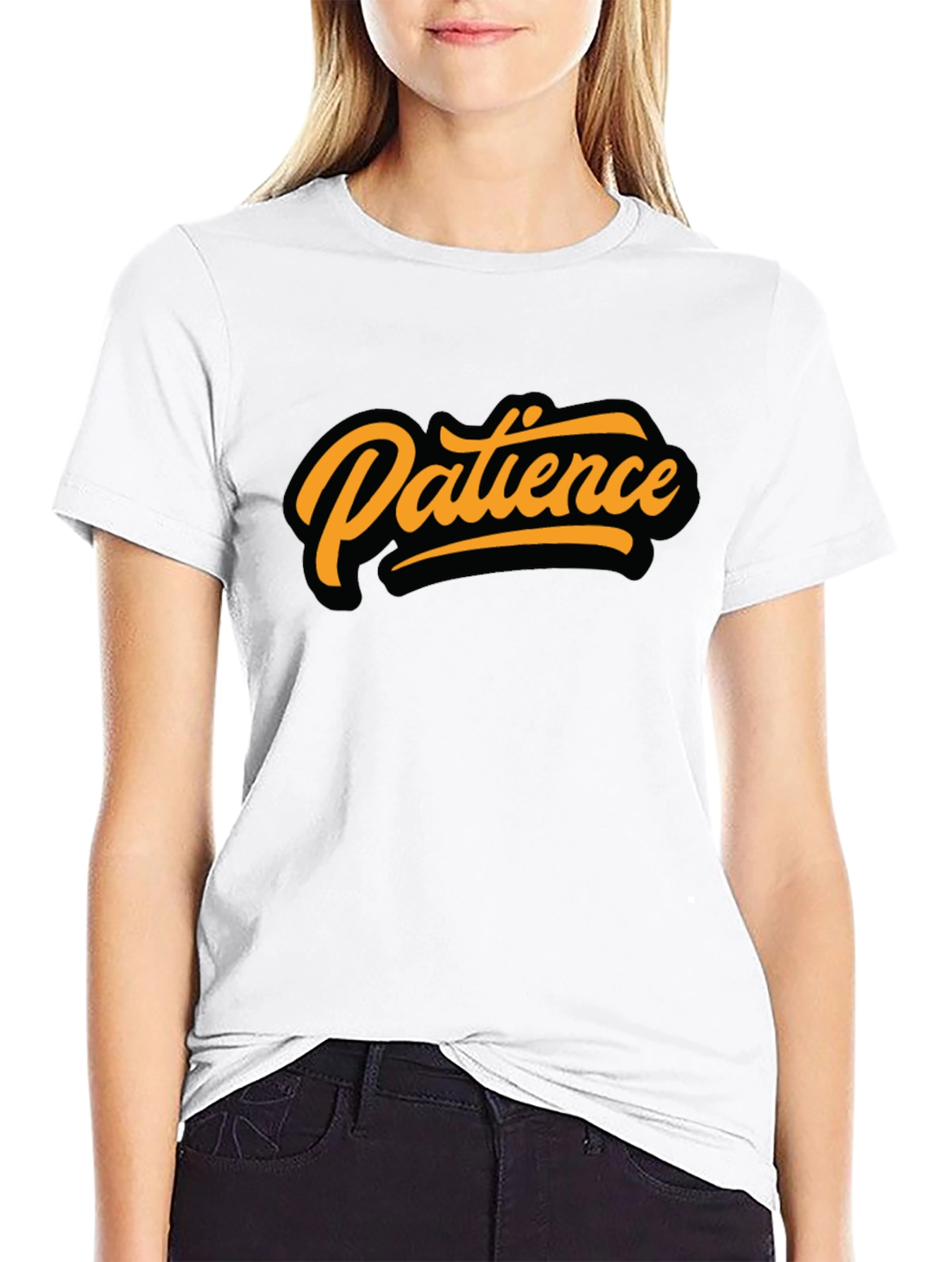 Patience Graphic Tee - Stylish Black T-Shirt